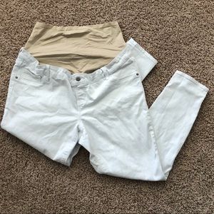 Old Navy White Maternity Jeans